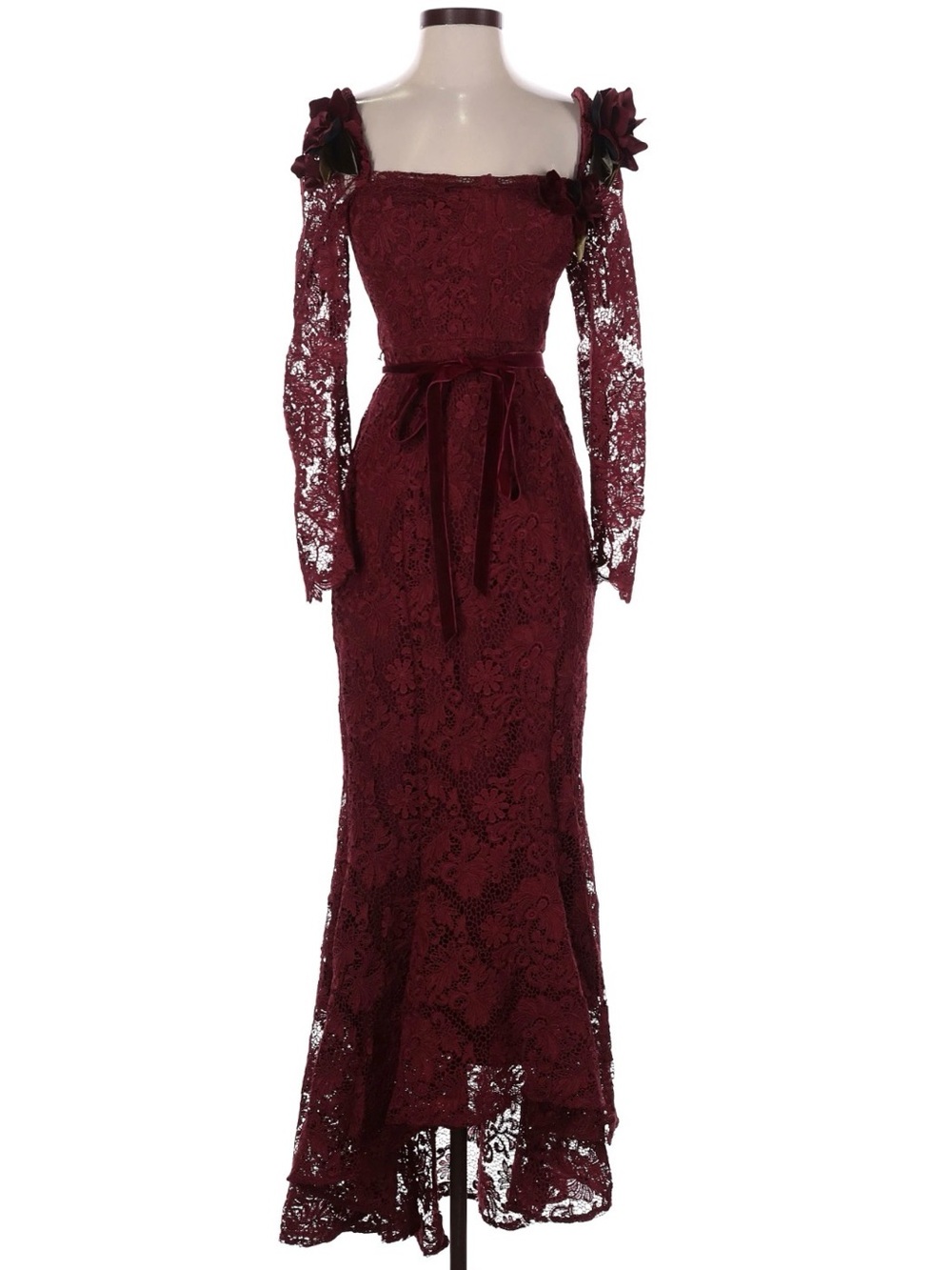 Muse by Marchesa Cypress Corded Lace Floral Applique Sweetheart Dress Sz 6 NWT